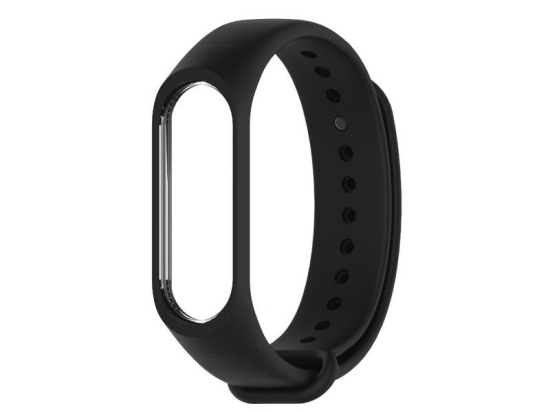 Barevný náramek pro Mi Band 3/4/5 - černá