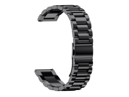 Ocelový náramek pro Haylou LS05 Solar - černý