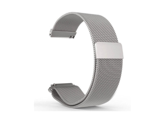 Ocelový náramek Amazfit BIP / GTS / GTR 42mm magnetický - stříbrná