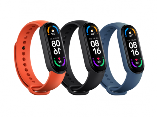 Mi Smart Band 6 Strap Set (Black,Orange,Blue)