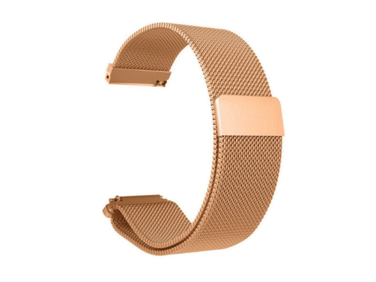 Ocelový náramek Amazfit BIP / GTS / GTR 42mm magnetický - rose gold