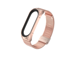 Ocelový náramek pro Mi Band 4/5/6 - rose gold