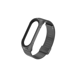 Ocelový náramek pro Mi Band 4/5/6 - černá