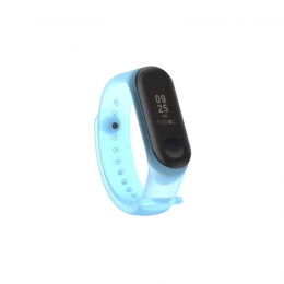 Průhledný barevný náramek Mi Band 5 - modrá