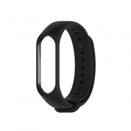 Barevný náramek pro Mi Band 3/4/5 - černá
