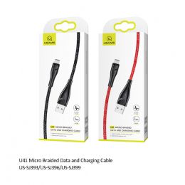 USAMS datový kabel USB microUSB 3m černý