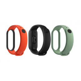 Mi Smart Band 5 Strap Set (Black,Orange,Cyan)